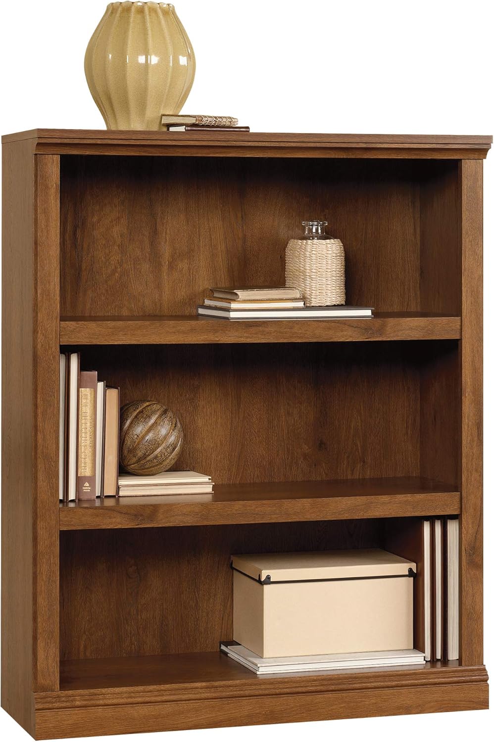 Sauder Miscellaneous Storage 3-Shelf Bookcase/ Book shelf, Oiled Oak finish