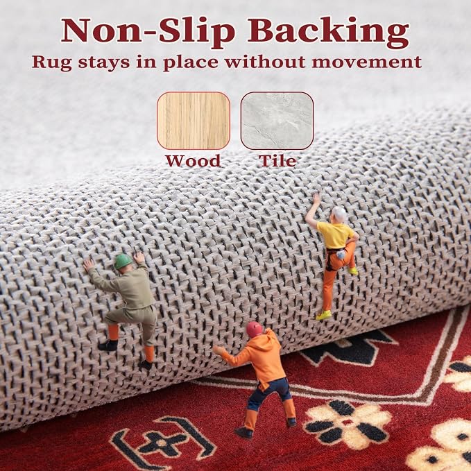 SERISSA 6x9 Washable Non Slip Boho Area Rug - Image 5
