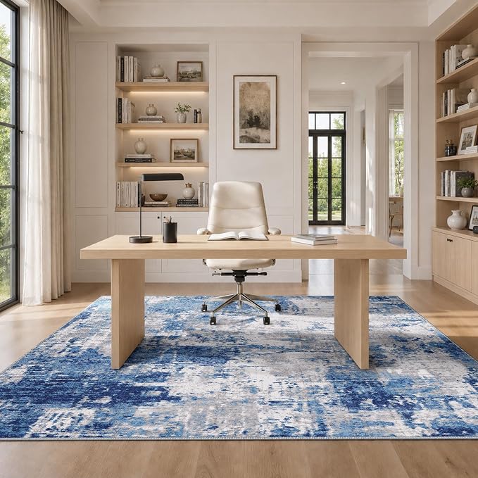 RELEANY Washable 10'x14' Abstract Area Rug - Image 9