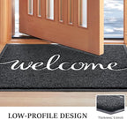 Door Mat, Welcome Mat Low Profile Floor Mat Front Doormat Indoor and Outdoor - Image 4
