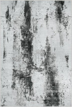 6x9 Area Rugs for Living Room: Washable Abstract Black White Grey Carpet | - Image 2