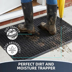 Front Door Mat Outside Entrance, Heavy Duty Waterproof Doormat | 29.5"x17" - Image 2