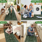 HEBE Hallway Runner Rug 2'x8', Washable Non Slip Kitchen Rug Runner | Soft Boho - Image 6