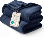 Bedsure GentleSoft Fleece Blanket California King Navy Blue by Unknown