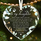 Daughter Christmas Ornaments 2025 - Daughter Christmas Ornaments - Gifts for Daughters from Mom - Acrylic Ornament 2025