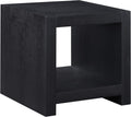 Steve Silver Furniture Aubrey Black End Table, Living Room/Bedroom, Contemporary/Modern Design, Bottom Storage Shelf, Chair Side/Media Table, 24'L x 24" W x 24" H, Black