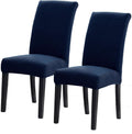 Howhic Stretch Chair Covers for Dining Room Set of 2, Removable Washable Dining Room Chair Covers, Dining Chair Slipcovers Seat Protector, Great for Home and Banquet Decor (Navy, 2 Pack)