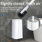 Toilet Brush & Holder Set, 2 Pack Toilet Brushes for Bathroom with Holder, Lightweight Plastic Handle, Space Saving for Storage, Deep Cleaning, Drip-Proof, Easy to Assemble