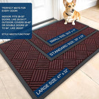 OLANLY Front Door Mat Outside Entrance 35x23, Waterproof Heavy-Duty Doormat | - Image 2