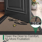 LUMI Outside Welcome Door Mat 24x36, Non-Slip Durable Rubber Easy Clean | Bee - Image 3