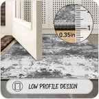 Rug Runners for Hallways Kitchen 2.6x8 Non Slip Washable Grey Entryway Runner - Image 5