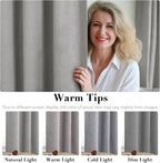 H.VERSAILTEX Linen Blackout Curtains Durable Thick Textured Linen Look 100% - Image 6