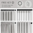 Topfinel Linen Blackout Curtains 63 Inches Long 2 Panels - Image 3
