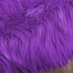 Latepis Round Fluffy Rug 5ft Purple Circle Rugs - Image 7