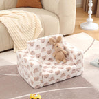 Toddler Chair Kids Couch, 2-in-1 Comfy Armchair with Removable and Washable Cover Carrying Handle, Convertible Reading Chair Toddler Couch for Girls and Boys