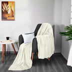 Utopia Bedding Ultra Soft Fleece Bed Blanket King Size Ivory | Microfiber Plush - Image 7