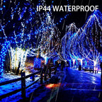 Dazzle Bright 132FT 400 LED Christmas Lights, Christmas String Lights Plug in with 8 Modes, Waterproof Christmas Decorations for Xmas Indoor Outdoor Party Home Tree Decor, Blue