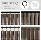 95 Inches Long Pleated Sheer Curtains, Dark Linen Blended Light Filtering - Image 4