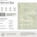 Round Area Rug Living Room: 4 ft Modern Washable Indoor Carpet | - Image 3