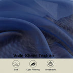 Sheer Curtains 84 Inches Long 2 Panels Set - Image 3