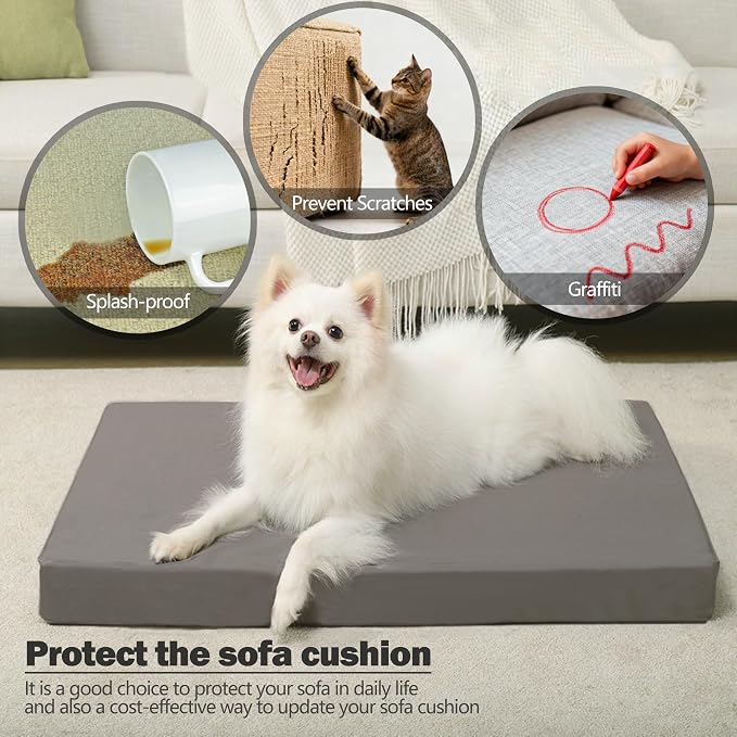 Sqodok Patio Cushion Cover 25x25 inch, Outdoor Seat Cushion Slip Cover - Image 7