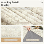 Soalmost Runner Rug 2x12 Washable Hallway Kitchen Runners Beige/Brown | - Image 6