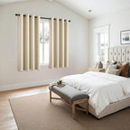 MIULEE Blackout Curtains for Bedroom 2 Panels 50 x 63 Inch Long Cream Beige | - Image 6