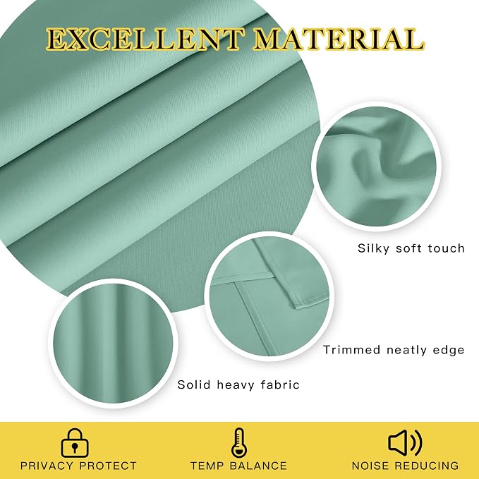 NICETOWN Blackout Window Curtain 90 inch Length - Image 3