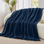 BEDELITE Striped Fleece Throw Blanket, Soft Cozy, Lightweight Warm, Machine - Image 6