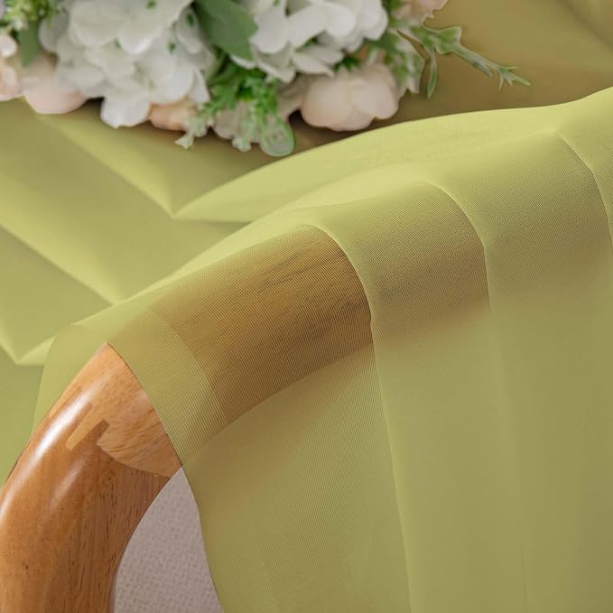 Chyhomenyc Sheer Lemon Tier Curtains 24 Inch Length Set, Small Window Kitchen - Image 9