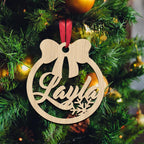 Personalized Wooden Christmas Ornaments 2025 Custom Wood Name Ornament for Women Men Friends Family Customized Hanging Ornament Decoration Gift for Xmas Tree