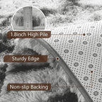 8x10 Extra Large Tie-Dyed Grey and White Fluffy Area Rug Non-Slip - Image 6