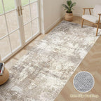 LOONGRUG Runner Rug 2x5 Washable Non-Slip Kitchen Neutral Modern Rug | Abstract - Image 3