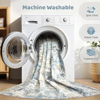 LOONGRUG Runner Rug 3x8 Washable Non-Slip Kitchen Neutral Modern Rug | Abstract - Image 2