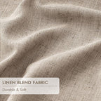 MIULEE Sand Pinch Pleated 100% Blackout Linen Curtains 40x84 Inches | Room - Image 6