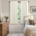 Pitalk 72 Inch Curtains for Living Room Black Out Linen Back Tab Loops Room - Image 3