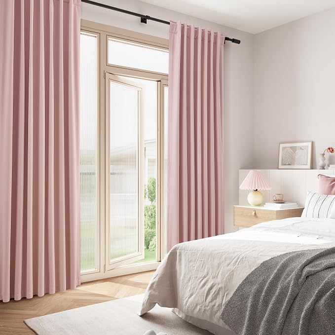 100% Blackout Linen Curtains 63 Inch 2 Panels Set - Image 8