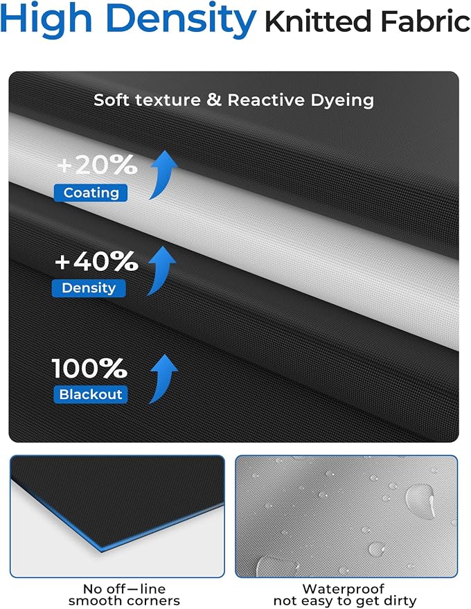 Blackout Curtains for Bedroom Portable 50"x60" Blackout Shades | No Drill - Image 7