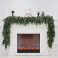 2Pcs 6FT Christmas Cedar Garland Artificial Real Touch Thickness Realistic Greenery Pine Garland for Mantle Fireplace Outdoor Indoor Christmas Decorations