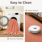 2x10 Orange/White Runner Rug Washable Non-Slip - Image 7