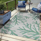 Keen Home Design Terrace Outdoor Area Rug - 10x14 Washable Indoor/Outdoor Rug for Patio, Kitchen, Balcony, Beach, Garden, Deck and Porch, Size: 10'x14'