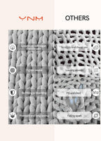 YnM Chunky Throw Blanket, Hand Knitted with Chenille Yarn, Skin Friendly, Ventilated and Breathable, Machine Washable, Home Décor Piece for Couch, Sofa and Bed (Glacier Grey, 40x50 Inch)