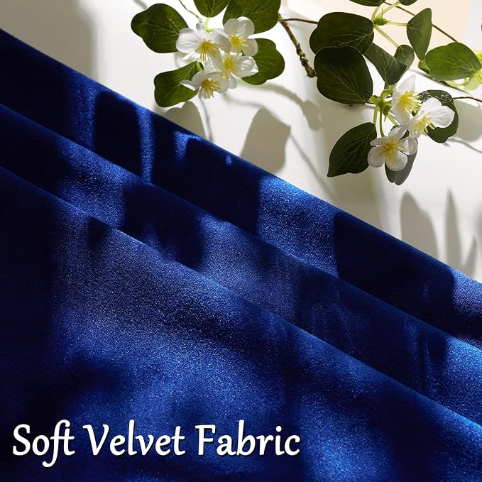 GIGIZAZA Royal Blue Velvet Throw Pillow Covers 24x24 Pack of 2 | Decorative - Image 5