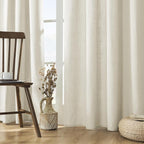 Joydeco Linen Curtains 72 inch Length 2 Panel Set, Light Filtering Curtain by JOYDECO