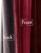MIULEE Velvet Blackout Curtains 52x108 inches 2 Panels Burgundy Red | Luxury - Image 6