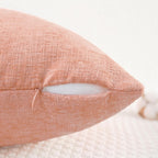 CaliTime Throw Pillow Covers Decorative 16 X 16 Inches Pack of 2 Cozy Chenille Cushion Cases for Couch Sofa Bed Living Room Home Dusty Pink