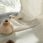 YoungsTex Beige Linen Curtains 84 Inches Long 2 Panels - Image 9