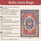 SERISSA 5x8 Washable Non Slip Boho Area Rug - Image 2