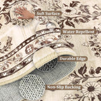 Yamaziot 2x12 Washable Hallway Runner Rug Non Slip Floral Carpet, Stain - Image 4