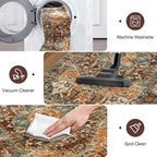 Yamaziot Washable Runner Rug, 3x10 Non-Slip Boho Hallway Kitchen Rug | Stain - Image 6